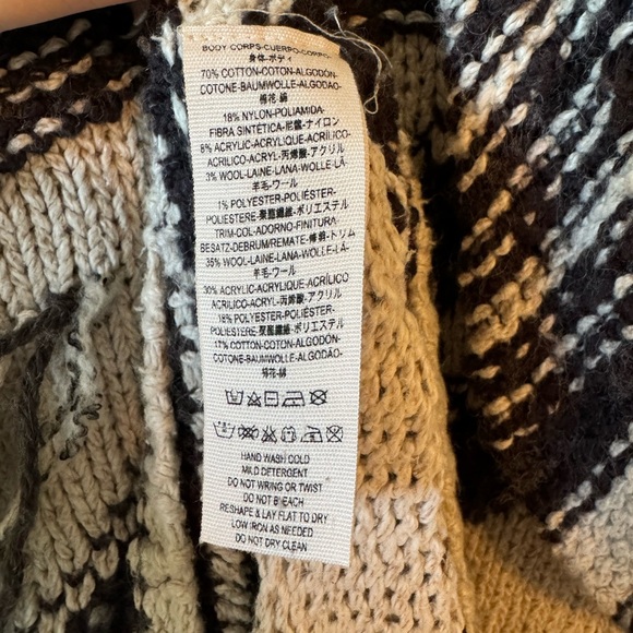 FREE PEOPLE BLACK AND GRAY FRINGE DOUBLE ZIPPER HOODIE SIZE M - Picture 6 of 6